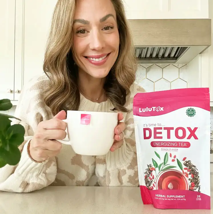 Lulutox Tè Detox composizione – bustina a piramide con aroma di pesca